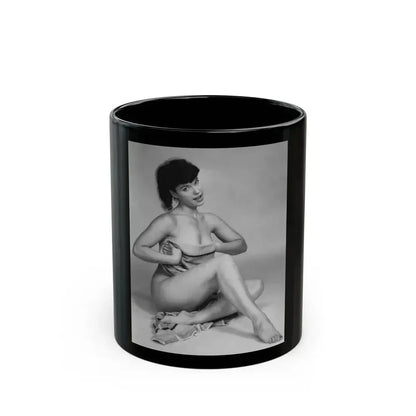 Bettie Page #500 (Vintage Female Icon) Black Coffee Mug 11oz - Go Mug Yourself