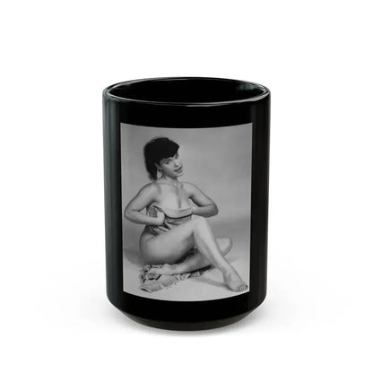 Bettie Page #500 (Vintage Female Icon) Black Coffee Mug 15oz - Go Mug Yourself