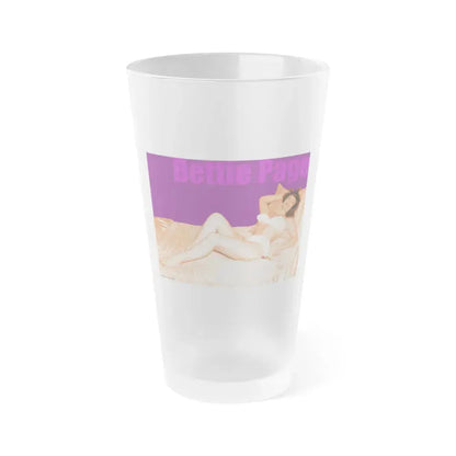 Bettie Page #503 (Vintage Female Icon) Frosted Pint Glass 16oz 16oz Frosted - Go Mug Yourself