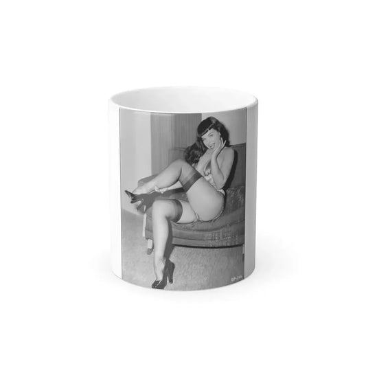 Bettie Page #506 (Vintage Female Icon) Color Changing Mug 11oz 11oz - Go Mug Yourself