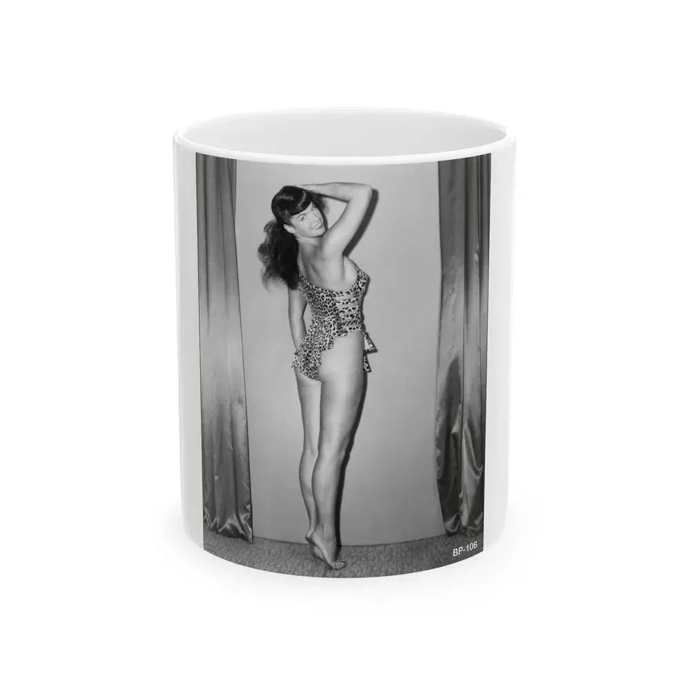 Bettie Page #507 (Vintage Female Icon) White Coffee Mug 11oz - Go Mug Yourself