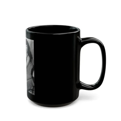 Bettie Page #509 (Vintage Female Icon) Black Coffee Mug - Go Mug Yourself