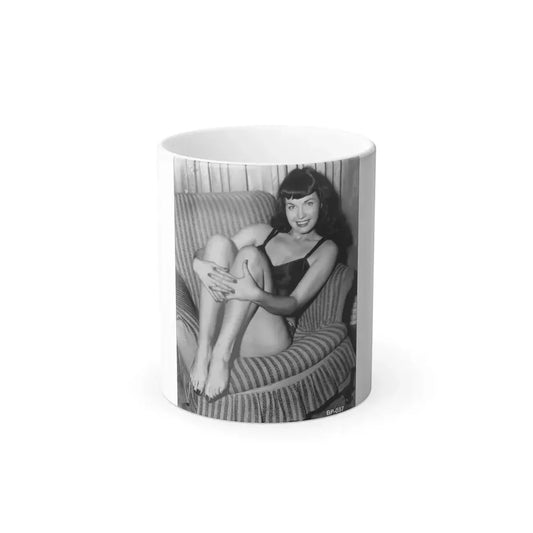 Bettie Page #509 (Vintage Female Icon) Color Changing Mug 11oz 11oz - Go Mug Yourself