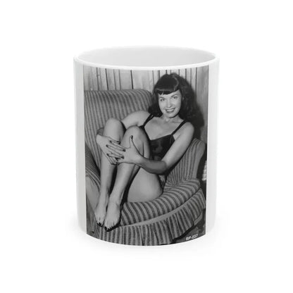 Bettie Page #509 (Vintage Female Icon) White Coffee Mug 11oz - Go Mug Yourself