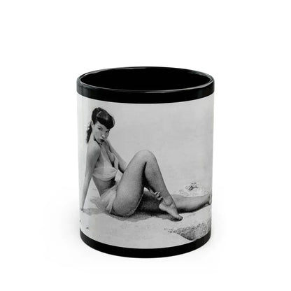 Bettie Page #512 (Vintage Female Icon) Black Coffee Mug 11oz - Go Mug Yourself