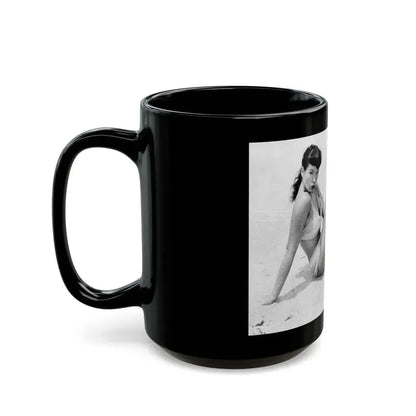Bettie Page #512 (Vintage Female Icon) Black Coffee Mug - Go Mug Yourself
