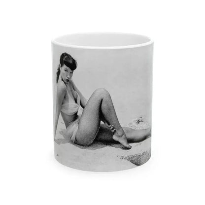 Bettie Page #512 (Vintage Female Icon) White Coffee Mug 11oz - Go Mug Yourself
