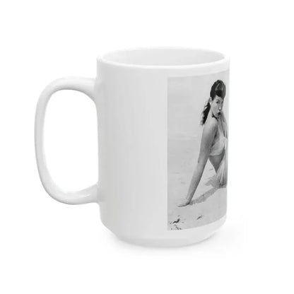 Bettie Page #512 (Vintage Female Icon) White Coffee Mug - Go Mug Yourself