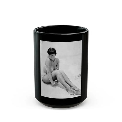 Bettie Page #513 (Vintage Female Icon) Black Coffee Mug 15oz - Go Mug Yourself