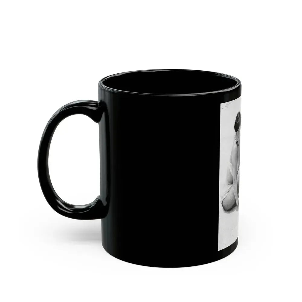 Bettie Page #513 (Vintage Female Icon) Black Coffee Mug - Go Mug Yourself