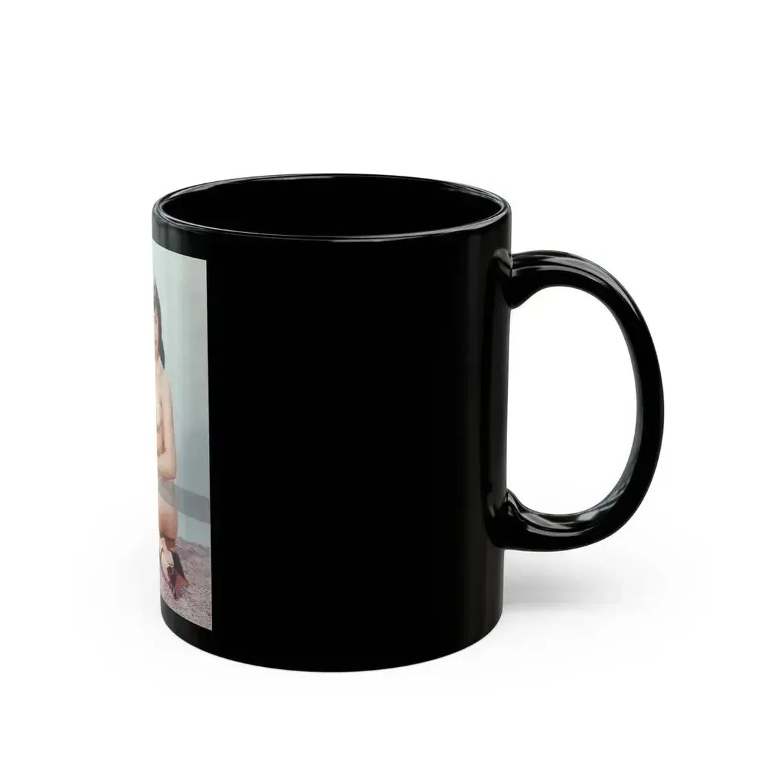 Bettie Page #517 (Vintage Female Icon) Black Coffee Mug - Go Mug Yourself