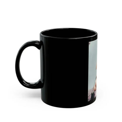 Bettie Page #517 (Vintage Female Icon) Black Coffee Mug - Go Mug Yourself