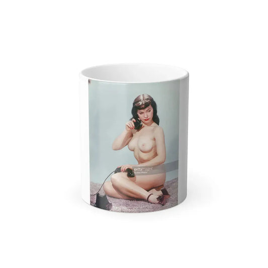 Bettie Page #517 (Vintage Female Icon) Color Changing Coffee Mug 11oz - Go Mug Yourself