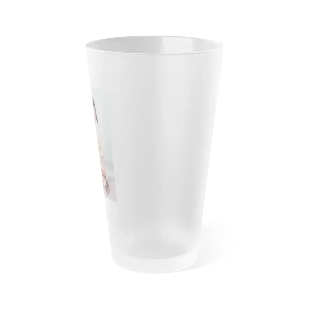 Bettie Page #517 (Vintage Female Icon) Frosted Pint Glass 16oz - Go Mug Yourself