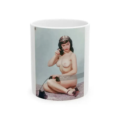 Bettie Page #517 (Vintage Female Icon) White Coffee Mug 11oz - Go Mug Yourself