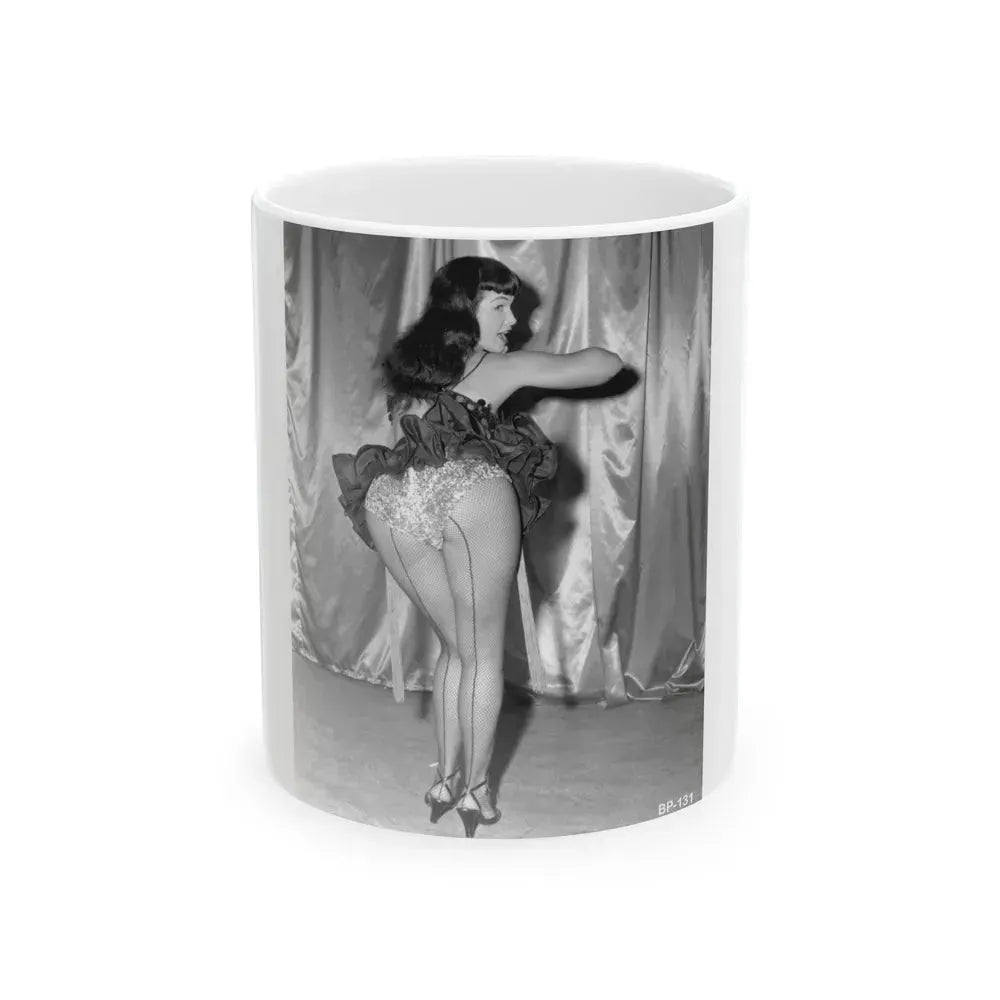 Bettie Page #52 (Vintage Female Icon) White Coffee Mug 11oz - Go Mug Yourself