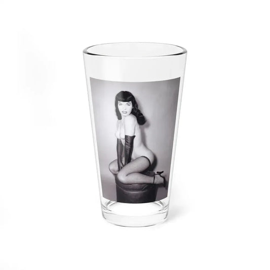 Bettie Page #524 1 (Vintage Female Icon) Pint Glass 16oz 16oz - Go Mug Yourself