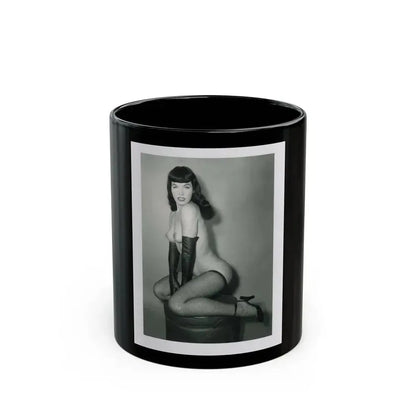 Bettie Page #524 (Vintage Female Icon) Black Coffee Mug 11oz - Go Mug Yourself