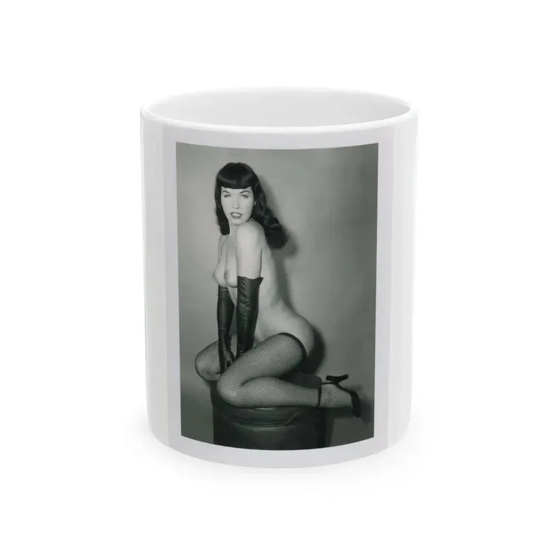 Bettie Page #524 (Vintage Female Icon) White Coffee Mug 11oz - Go Mug Yourself