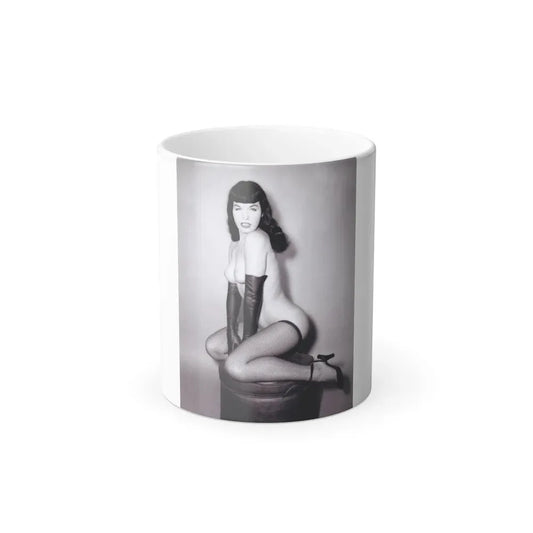 Bettie Page #524_1 (Vintage Female Icon) Color Changing Coffee Mug 11oz - Go Mug Yourself