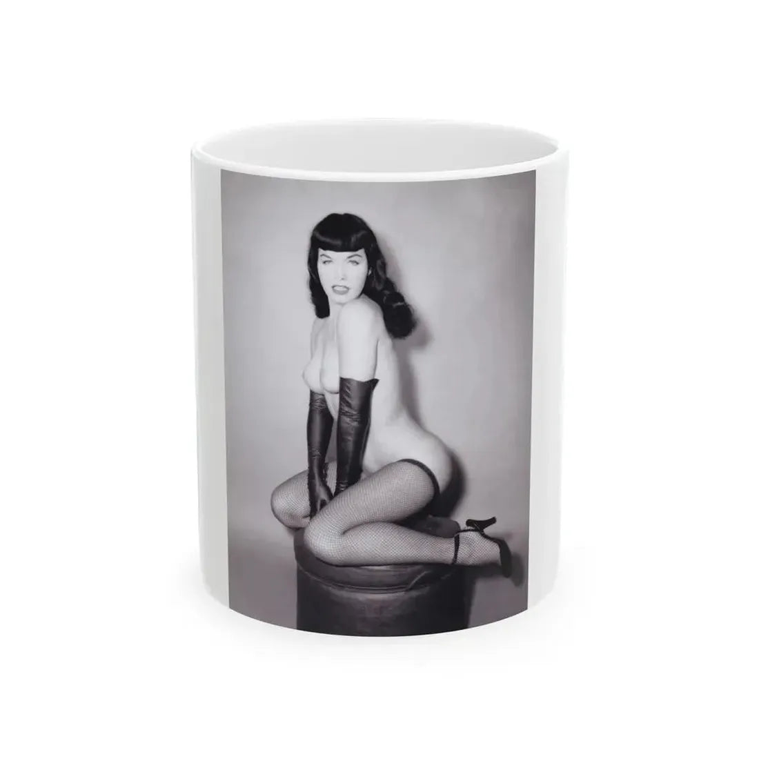 Bettie Page #524_1 (Vintage Female Icon) White Coffee Mug 11oz - Go Mug Yourself