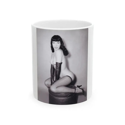 Bettie Page #524_1 (Vintage Female Icon) White Coffee Mug 11oz - Go Mug Yourself