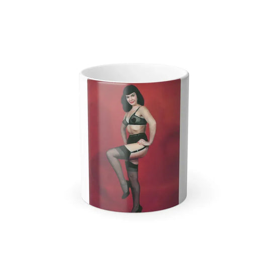 Bettie Page #54 (Vintage Female Icon) Color Changing Coffee Mug 11oz - Go Mug Yourself