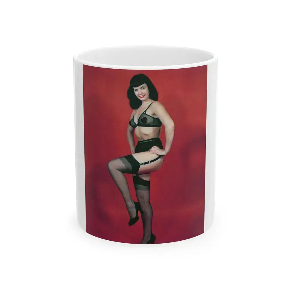 Bettie Page #54 (Vintage Female Icon) White Coffee Mug 11oz - Go Mug Yourself