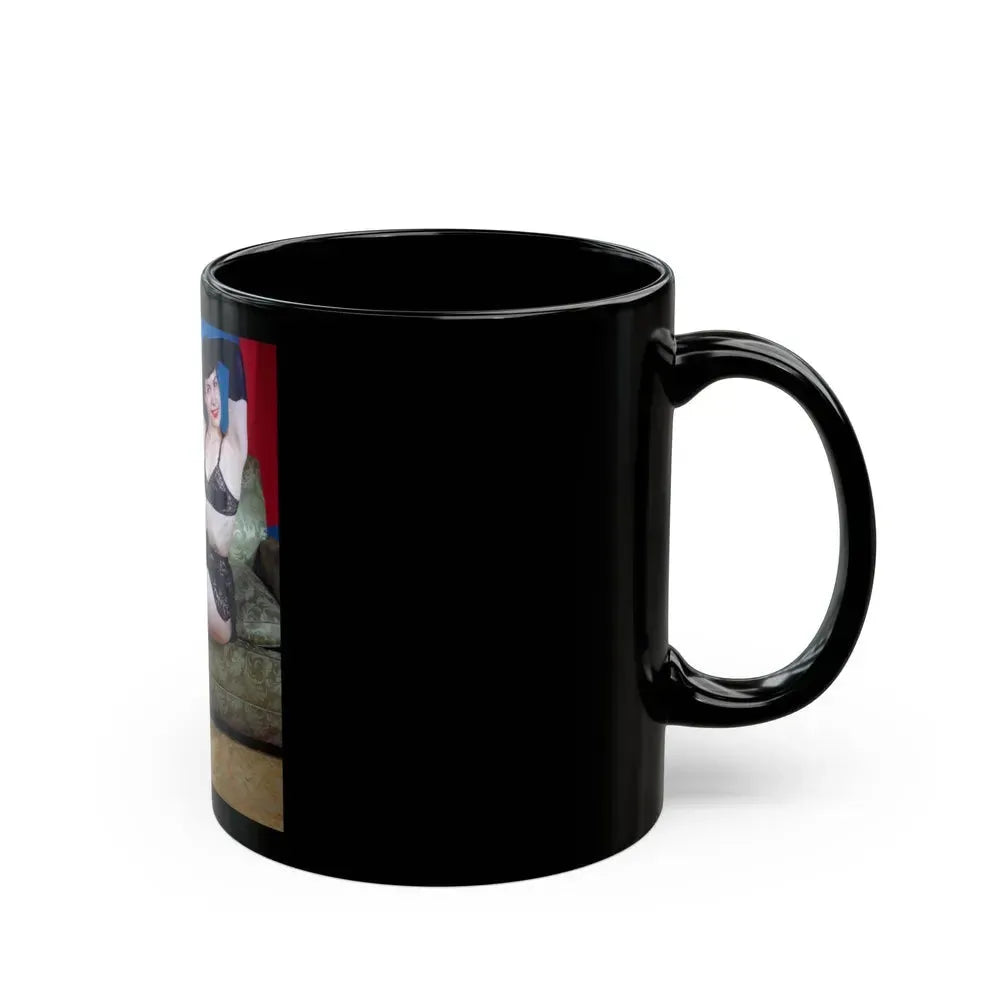 Bettie Page #56 (Vintage Female Icon) Black Coffee Mug - Go Mug Yourself