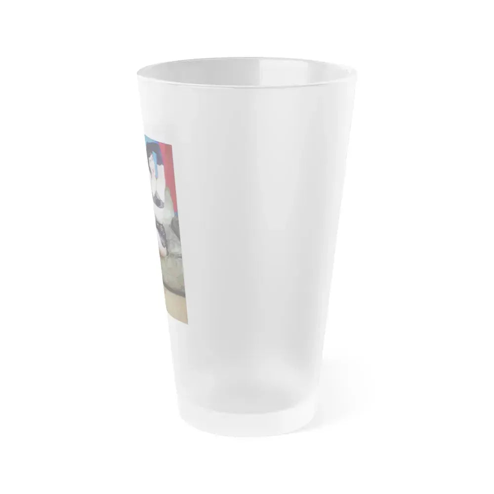 Bettie Page #56 (Vintage Female Icon) Frosted Pint Glass 16oz - Go Mug Yourself