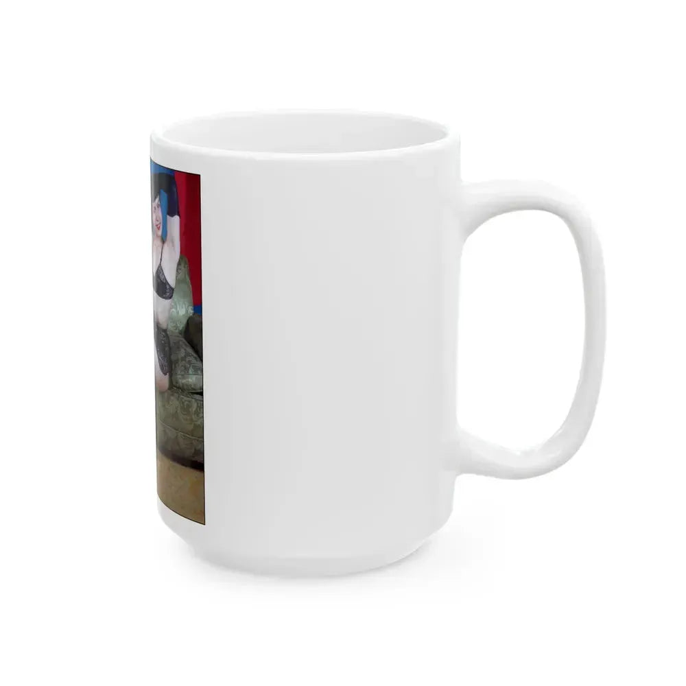 Bettie Page #56 (Vintage Female Icon) White Coffee Mug - Go Mug Yourself