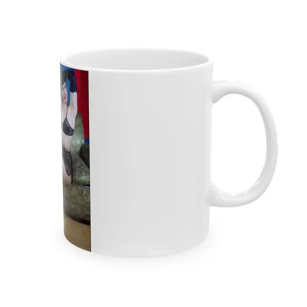 Bettie Page #56 (Vintage Female Icon) White Coffee Mug - Go Mug Yourself