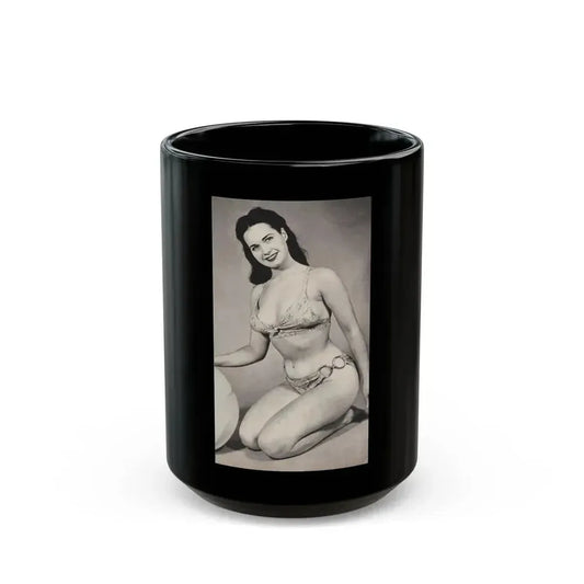 Bettie Page #564 (Vintage Female Icon) Black Coffee Mug 15oz - Go Mug Yourself