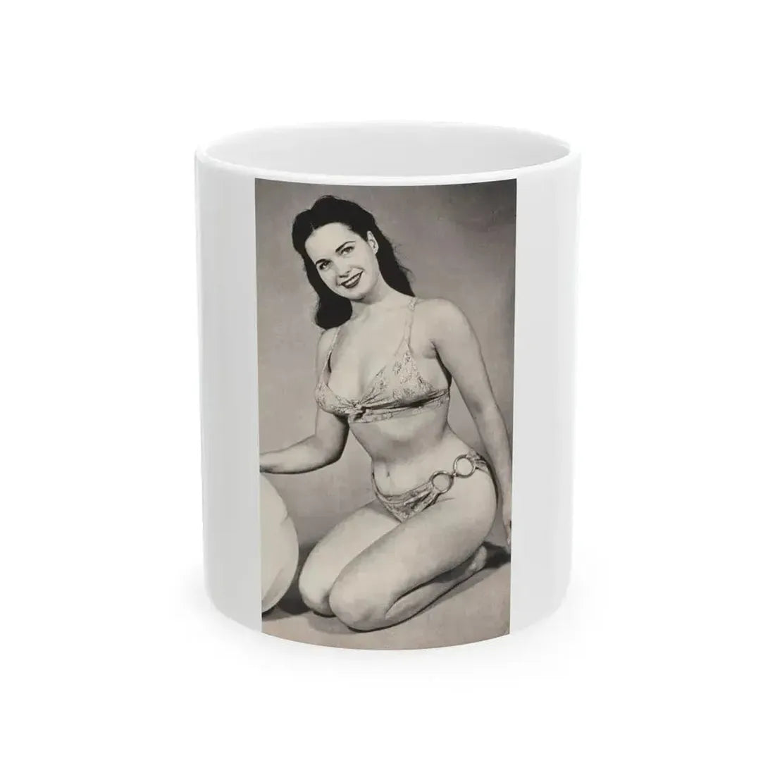 Bettie Page #564 (Vintage Female Icon) White Coffee Mug 11oz - Go Mug Yourself
