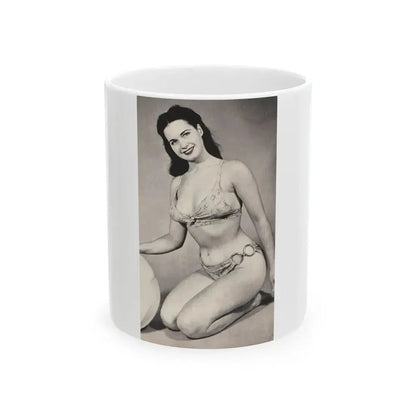 Bettie Page #564 (Vintage Female Icon) White Coffee Mug 11oz - Go Mug Yourself