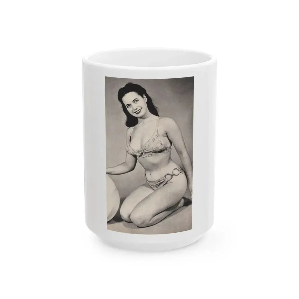 Bettie Page #564 (Vintage Female Icon) White Coffee Mug 15oz - Go Mug Yourself