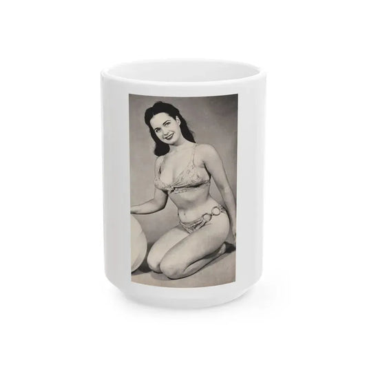 Bettie Page #564 (Vintage Female Icon) White Coffee Mug 15oz - Go Mug Yourself