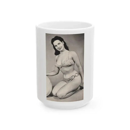 Bettie Page #564 (Vintage Female Icon) White Coffee Mug 15oz - Go Mug Yourself