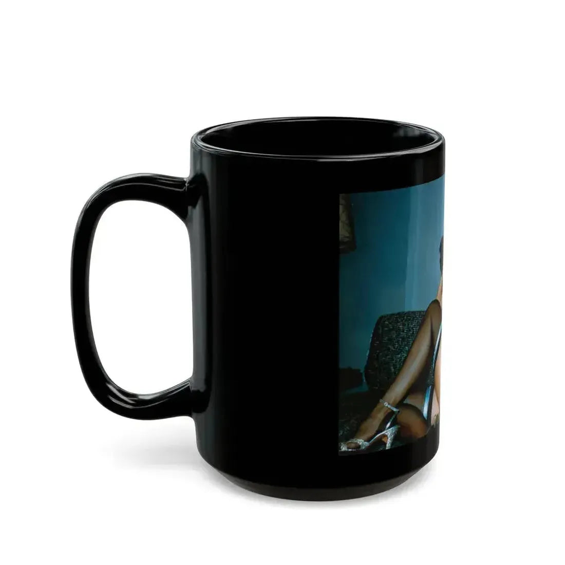 Bettie Page #566 (Vintage Female Icon) Black Coffee Mug - Go Mug Yourself