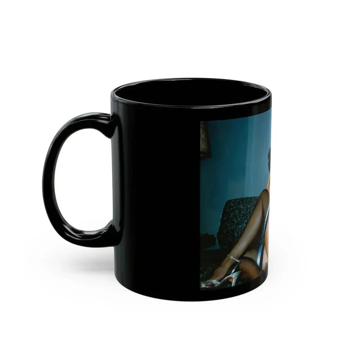 Bettie Page #566 (Vintage Female Icon) Black Coffee Mug - Go Mug Yourself