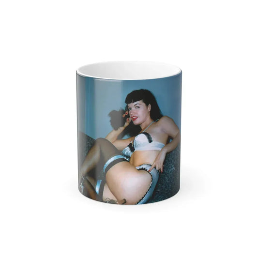 Bettie Page #566 (Vintage Female Icon) Color Changing Coffee Mug 11oz - Go Mug Yourself