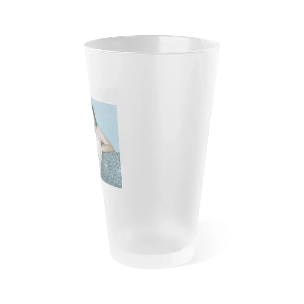 Bettie Page #566 (Vintage Female Icon) Frosted Pint Glass 16oz - Go Mug Yourself