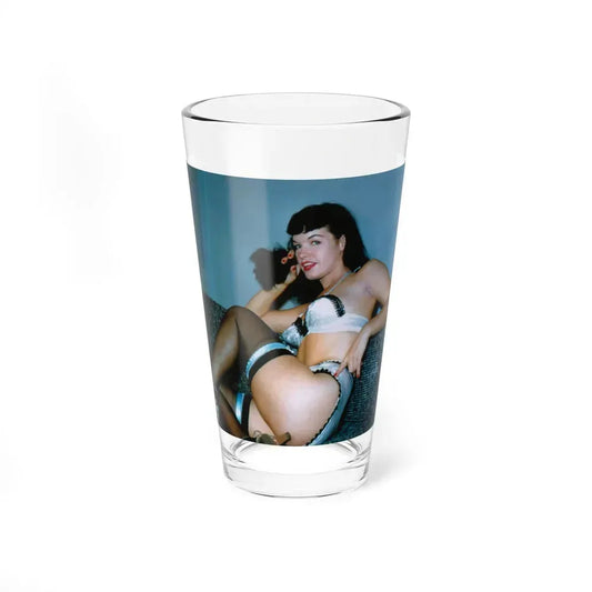 Bettie Page #566 (Vintage Female Icon) Pint Glass 16oz 16oz - Go Mug Yourself