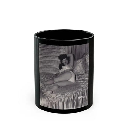 Bettie Page #567 (Vintage Female Icon) Black Coffee Mug 11oz - Go Mug Yourself