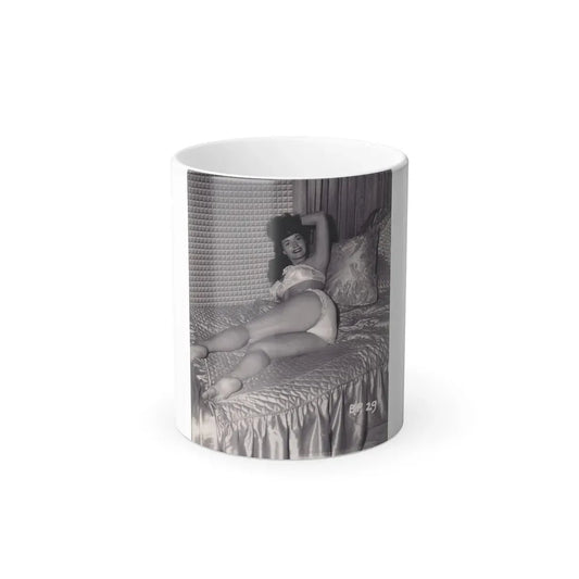 Bettie Page #567 (Vintage Female Icon) Color Changing Coffee Mug 11oz - Go Mug Yourself