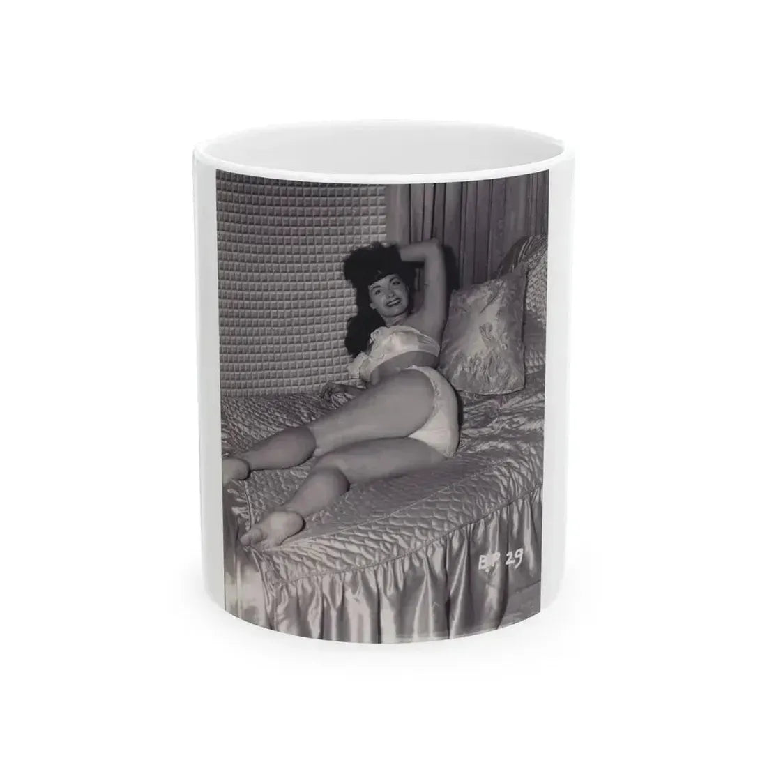 Bettie Page #567 (Vintage Female Icon) White Coffee Mug 11oz - Go Mug Yourself