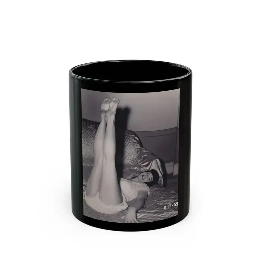 Bettie Page #568 (Vintage Female Icon) Black Coffee Mug 11oz - Go Mug Yourself