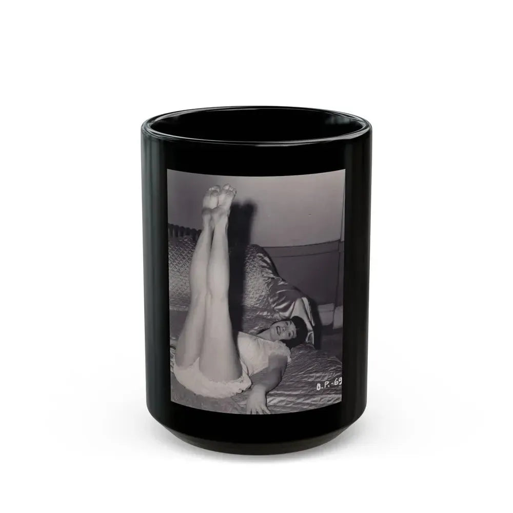 Bettie Page #568 (Vintage Female Icon) Black Coffee Mug 15oz - Go Mug Yourself