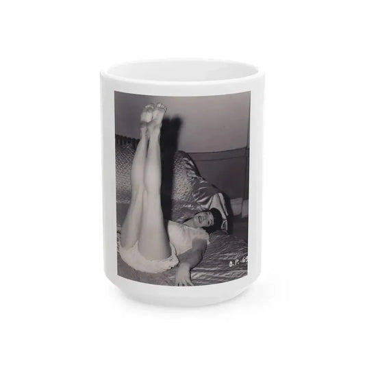 Bettie Page #568 (Vintage Female Icon) White Coffee Mug 15oz - Go Mug Yourself