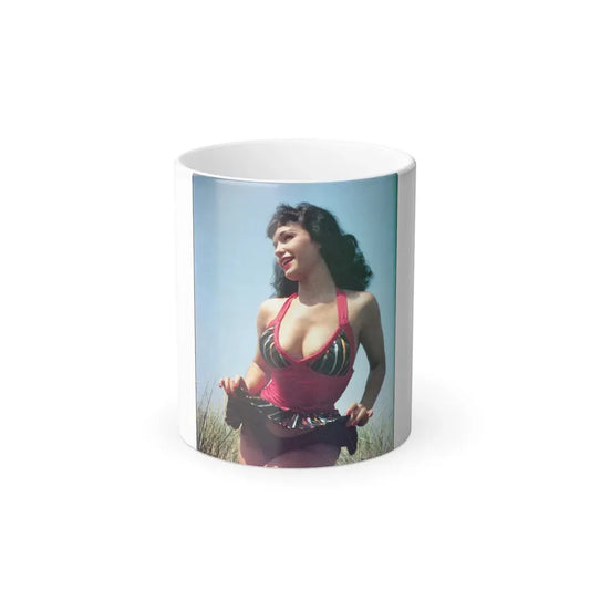 Bettie Page #57 (Vintage Female Icon) Color Changing Coffee Mug 11oz - Go Mug Yourself
